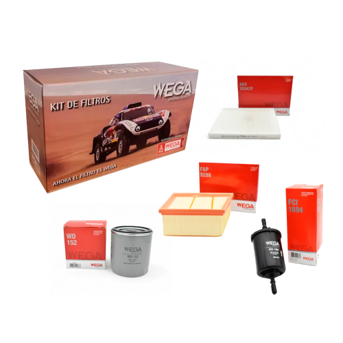 Kit Filtros Wega Ford Fiesta VI / Kinetic - 1.6 L SIGMA 16v 120cv 2010/17