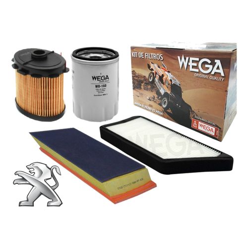 Kit Filtros Wega Peugeot 206 XRD 1.9 D 8v 70cv 1999 -->